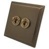 More information on the Art Deco Bronze Antique Art Deco Intermediate Toggle Switch and Toggle Switch Combination