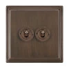 More information on the Art Deco Cocoa Bronze Art Deco Intermediate Toggle Switch and Toggle Switch Combination