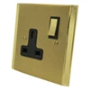 Single 13 Amp Socket - Black Trim