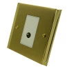 Single Isolated TV | Coaxial Socket - White Trim