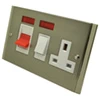 45 Amp Double Pole Switch with 13 Amp Socket - White Trim