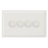 4 Gang 100W 2 Way LED (Trailing Edge) Dimmer (Min Load 1W, Max Load 100W)