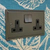 Art Deco Old Bronze Button Dimmer - 2