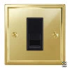 1 Gang Master Telephone Socket: Black Insert