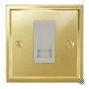 1 Gang Master Telephone Socket: White Insert