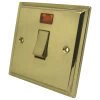 45 Amp Cooker Switch with Neon Small: White Insert