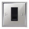 1 Gang Master Telephone Socket: Black Insert