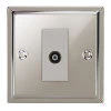 1 Gang Non-Isolated Coaxial TV Socket : White Insert