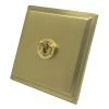 More information on the Art Deco Satin Brass Art Deco Intermediate Toggle (Dolly) Switch