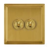 More information on the Art Deco Satin Brass Art Deco Intermediate Toggle Switch and Toggle Switch Combination