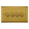 4 Gang 100W 2 Way LED (Trailing Edge) Dimmer (Min Load 1W, Max Load 100W)