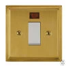 45 Amp Cooker Switch with Neon Small: White Insert