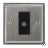 1 Gang Satellite Socket Outlet: Black Insert