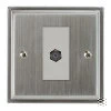 1 Gang Satellite Socket Outlet: White Insert