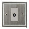 1 Gang Non-Isolated Coaxial TV Socket : White Insert