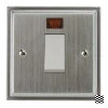 45 Amp Cooker Switch with Neon Small: White Insert