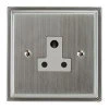 1 Gang 5 Amp Round Pin Socket: White Insert