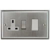 45 Amp Cooker Switch with 13 Amp Switched Socket Outlet: White Insert