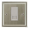 1 Gang Master Telephone Socket: White Insert