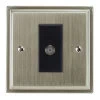 1 Gang Satellite Socket Outlet: Black Insert