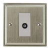 1 Gang Non-Isolated Coaxial TV Socket : White Insert