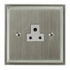 1 Gang 2 Amp Round Pin Socket: White Insert