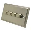 4 Gang 100W 2 Way LED (Trailing Edge) Dimmer (Min Load 1W, Max Load 100W)