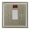 45 Amp Cooker Switch with Neon Small: White Insert