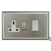 45 Amp Cooker Switch with 13 Amp Switched Socket Outlet: White Insert