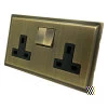2 Gang 13 Amp Switched Plug Socket