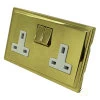 2 Gang 13 Amp Plug Sockets: White Insert