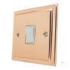 Art Deco Classic Polished Copper Intermediate Light Switch - 1