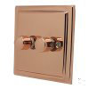 Art Deco Classic Polished Copper Push Light Switch - 2
