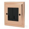 Art Deco Classic Polished Copper Telephone Extension Socket - 4