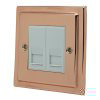 Art Deco Classic Polished Copper Telephone Extension Socket - 3