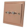 Art Deco Classic Polished Copper Toggle / Dolly Switch - 4