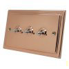 Art Deco Classic Polished Copper Toggle / Dolly Switch - 5