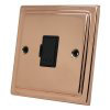 Art Deco Classic Polished Copper Unswitched Fused Spur - 2
