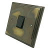 1 Gang - Single light switch will work on one way or two way circuits : Black Trim