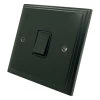 1 Gang - Single light switch will work on one way or two way circuits : Black Trim