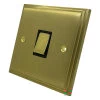 1 Gang - Single light switch will work on one way or two way circuits : Black Trim