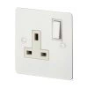 Single 13 Amp Socket - White Trim