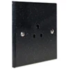 3 Round Pin 2 Amp Socket - Black Trim