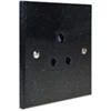 3 Round Pin 5 Amp Socket - Black Trim