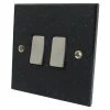 2 Gang 2 Way 10 Amp Switches - Black Trim