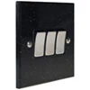 3 Gang 2 Way 10 Amp Switches - Black Trim