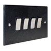 4 Gang 2 Way 10 Amp Switches - Black Trim