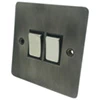 2 Gang 2 Way 10 Amp Switches - Steel Switch