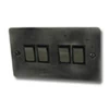 4 Gang 2 Way 10 Amp Switches - Black Nickel Switch