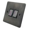 2 Gang 2 Way 10 Amp Switches - Black Nickel Switch